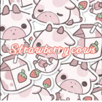 pink strawberry cow’s