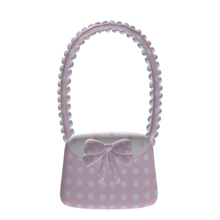 adorable polka dot pink side ruffled bag