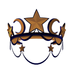 Golden Moon N Stars Halo (Blue)