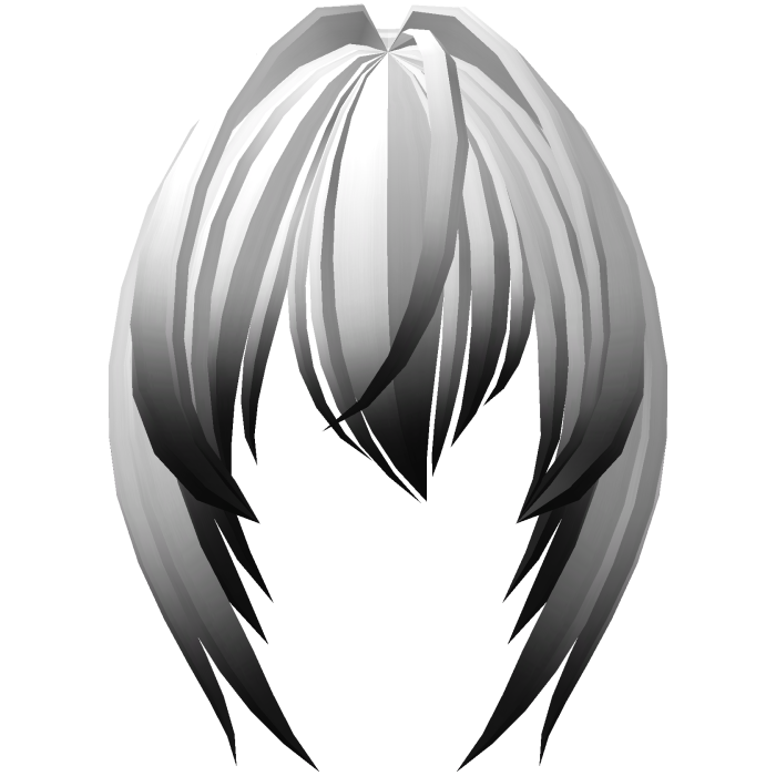 long moe bangs with hair vents in white black