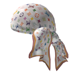 Iconic Y2K Rainbow Monogram Print Head Scarf
