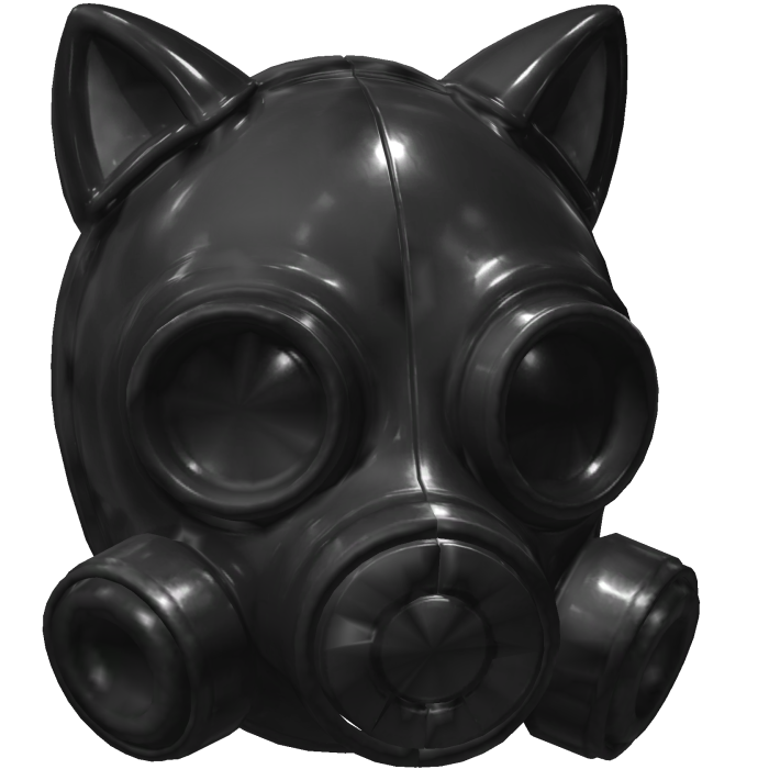 Cute Grey Goth Lita Cat Ear Face Mask