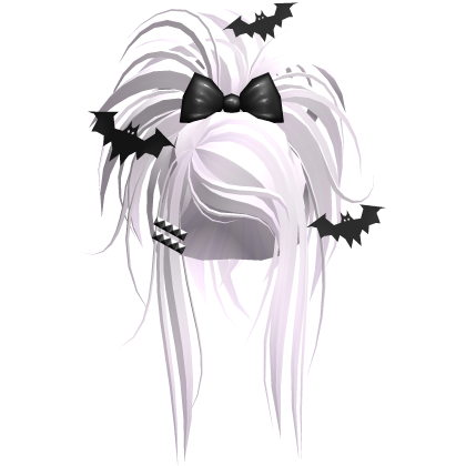 Gothic Bat Spiky Updo W/ Bow In Pink Roblox item
