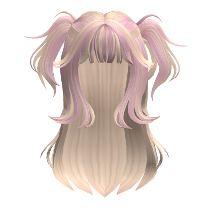 Two-Tone Cute Half up Pigtails Pink & Blonde Roblox item
