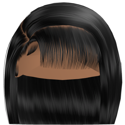 𝓭 Side Part Bob w/ Bangs (Black)