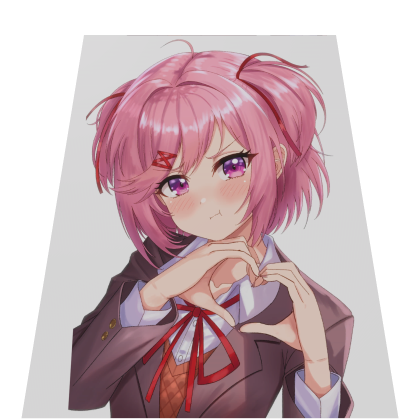 Cute Natsuki DDLC Anime girl Cape Roblox item