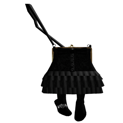 ♡ Cute Gothic Black Front Bag