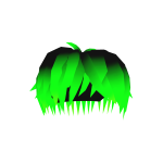 Neon Toxic Green Messy Hair