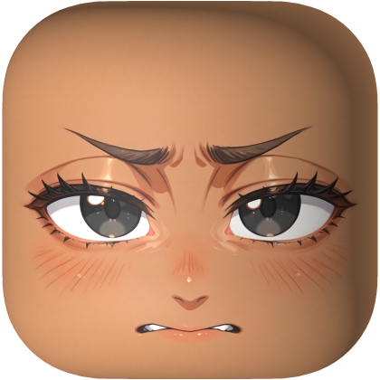 Annoyed Unimpressed Face - Tan Roblox item