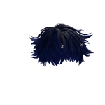 Messy Blue Hair With Stars