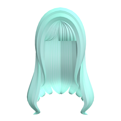 ♡ : cute long straight hair in green mint