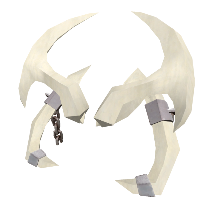Pale Silver Chained Horns