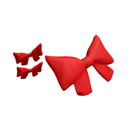 Big Hair Bow Red Basic Cute Ribbon Sides