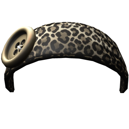 2000s Beige Gyaru Cheetah Button Headband Roblox item
