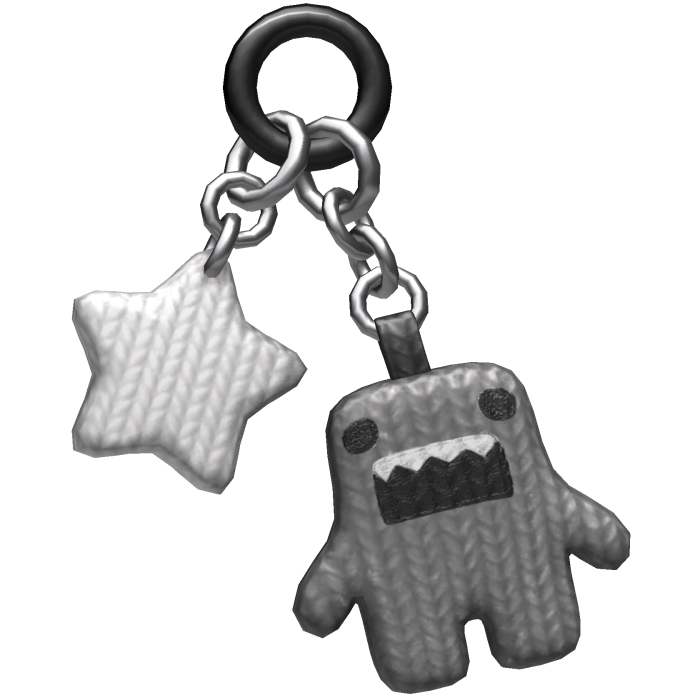 Scene Harajuku Domo Keychain black