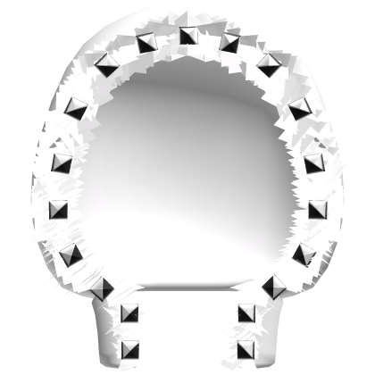Gothic Emo Studded Fur Hood White Roblox item