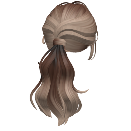 Wavy Layered Ponytail Hair(Brown Ombre) Roblox item
