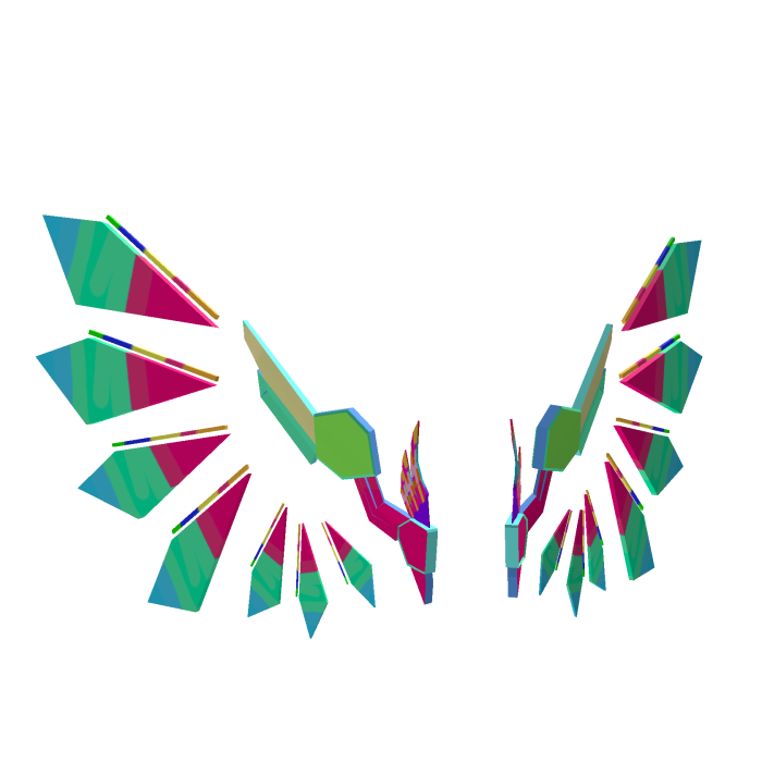 Rainbow Cyber Wings Accessory