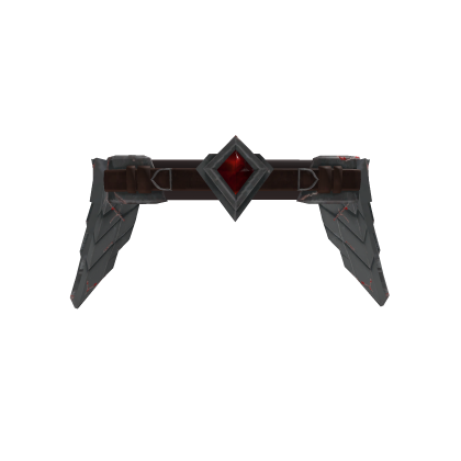 Crimson Gem Waist Belt - Gray & Red