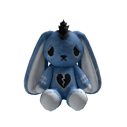 Blue Depression Rabbit Plush Mohawk [Back] Roblox item