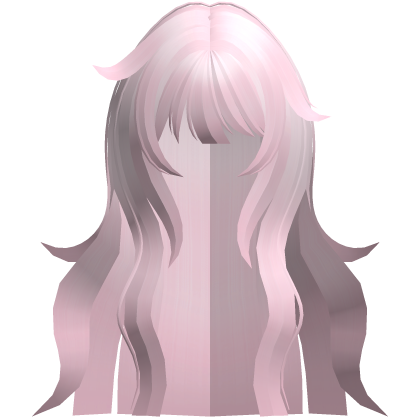 long fluffy messy anime flowy hair pink