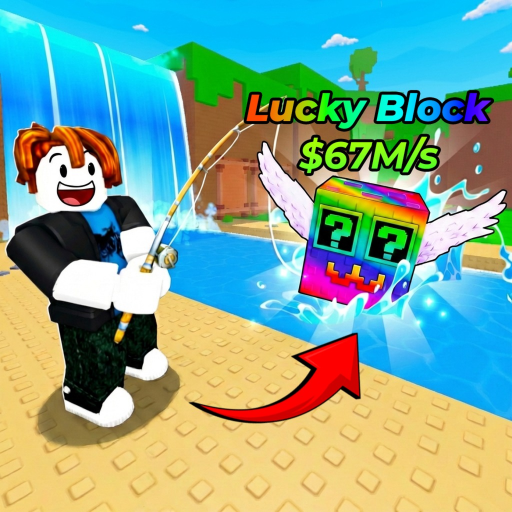 Catch Lucky Blocks From River