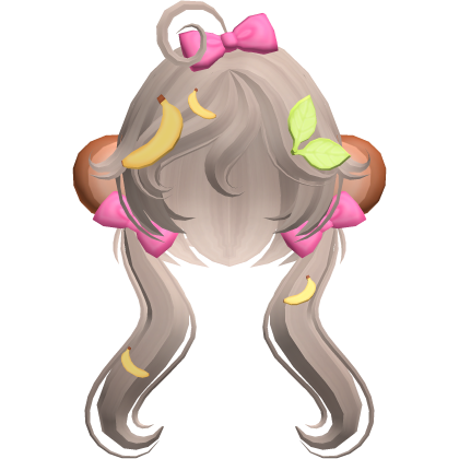 🍌🐵🍃 cute lala monkey pigtails in light brown