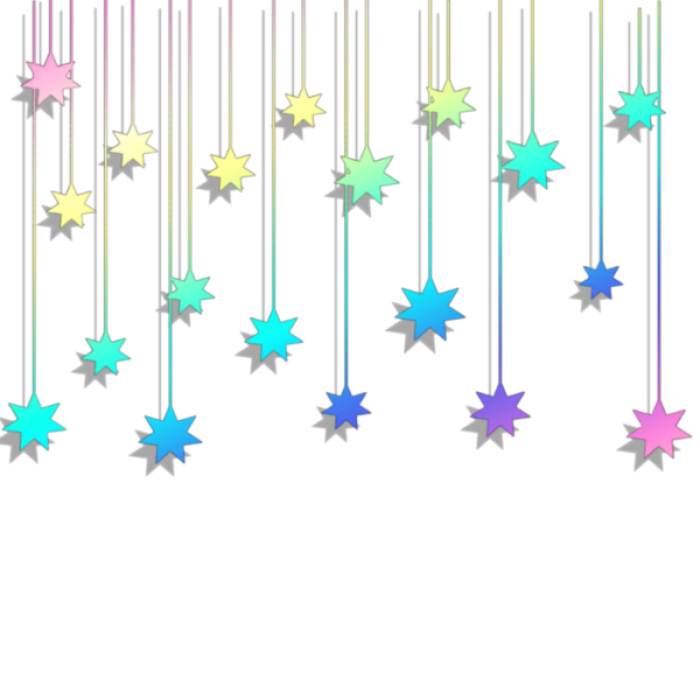TB PNG Hanging Rainbow Stars Cut Out Y2K Scene Roblox decal