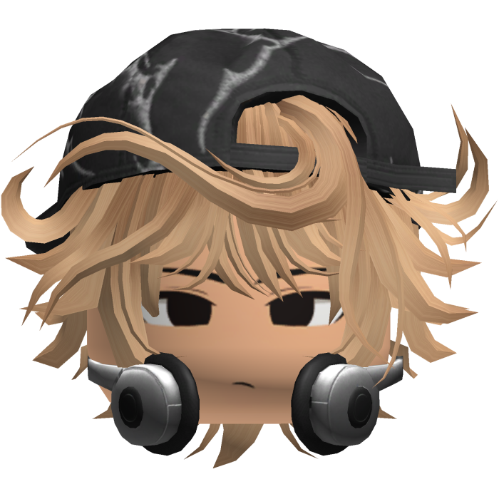 Grunge Moe Light Brown Wavy Hair /w Hat