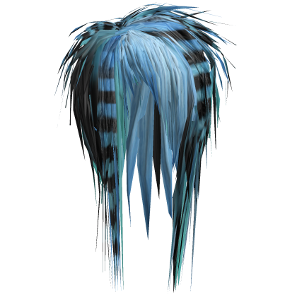 Unkept Scene Emo Hair (Blue/Black)