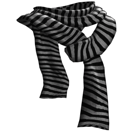 white x black striped emo scarf 1.0. thumbnail