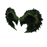 Black and Green Angel Roses Wings