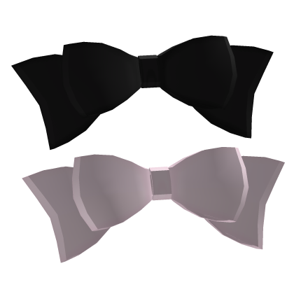 ♡ pink and black bow Roblox item