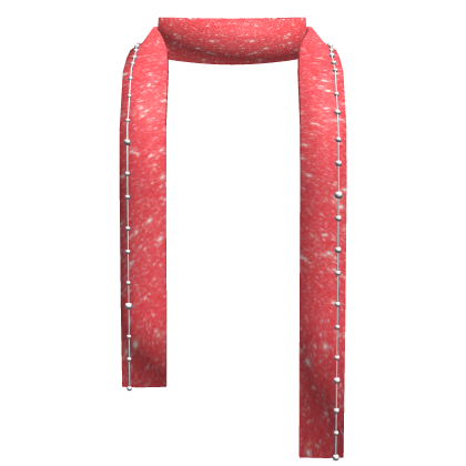 Red Y2K Winter Scarf