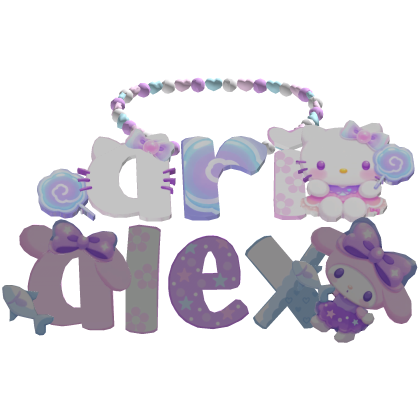 ari & alex custom 2 name necklace Roblox item