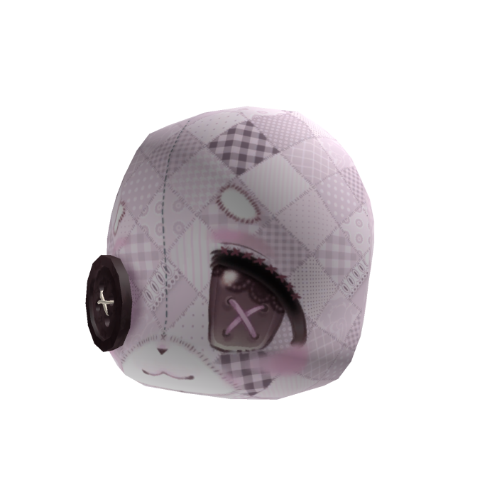 kokochi patchwork button chibi head ~ ꒰⨷ ⩊ ●꒱