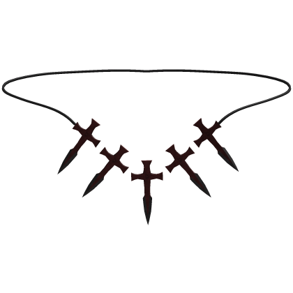 Red Spiky Cross Necklace