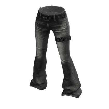 💗Y2K BOOTSCUT JEANS WITH BELT