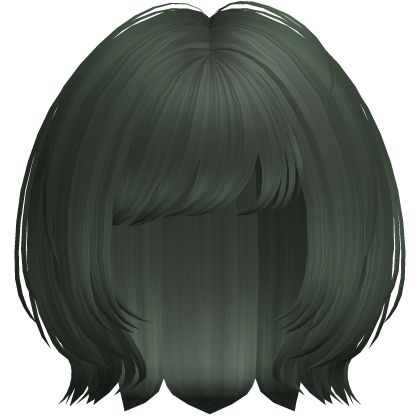 Messy Layered Hime Bob (Dark Green) Roblox item
