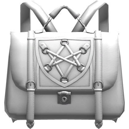 gothic emo pentagram satchel backpack white 3.0
