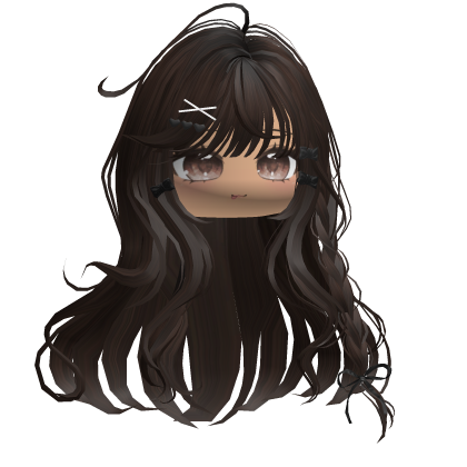 Shoujo Girl Braids w/ Bow Clips (Dark Brown) Roblox item