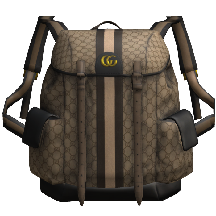 Striped Designer Bookbag (Tan)