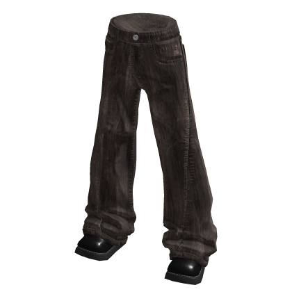 Faded Baggy Jeans (Dark Brown)