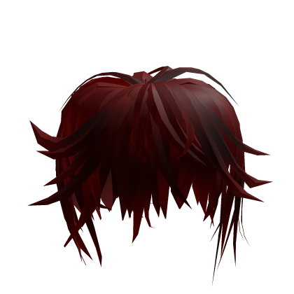 Red Messy Vkei Emo Anime Combo Hair Roblox item