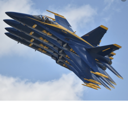 Blue angel flying