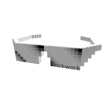 White 8-Bit Clockwork Shades thumbnail