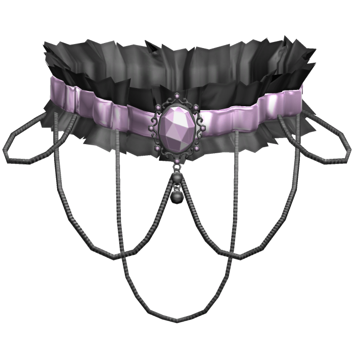 Purple Gothic Ruffle Choker