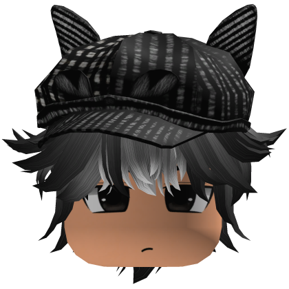 Messy Fluffy Emo Y2K Boy Hair VKAI black gray CAT