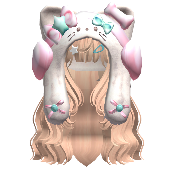 Blonde Cute Cozy Kitty Hood Hair