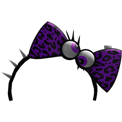 purple scene headband with eyeball bow Roblox item